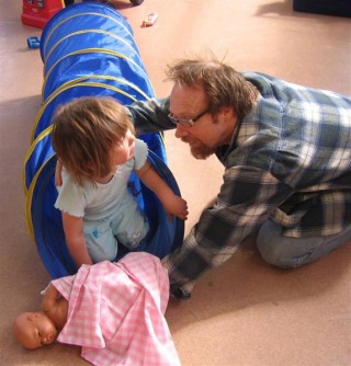 Dave and Sophie at playgroup
